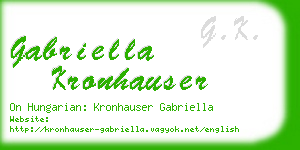 gabriella kronhauser business card